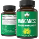 Manganese补充食品,如矿物Chelad for Superior 吸附,全食品混合 25+水果和蔬菜。 连接组织、骨质健康、酶支持的纯跟踪矿物盖