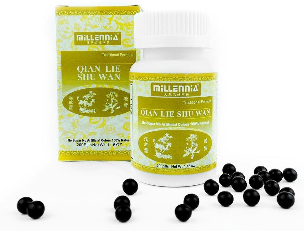 MILLENNIA 草药补充剂 前列腺药丸 - 琴丽舒万 - 12瓶包装(200丸/瓶)