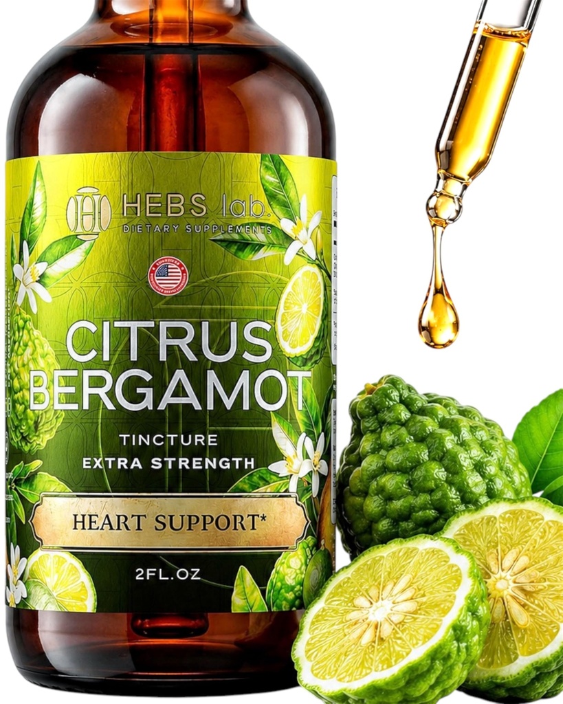 Citrus Bergamot Drops 2 fl oz – 在美国制造 – 天然抗氧化剂支持,心脏和元素健康补充 - Bergamot 提取