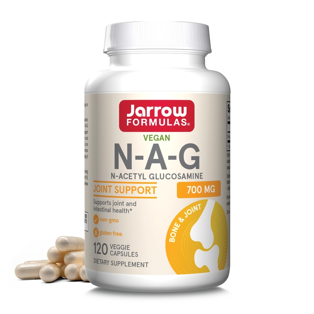 Jarrow Formuls → N-A-G 700 mg, N-乙酰Glucosamine, 骨和联合支援的乙酰Glucosamine, 120 Vegie Capsules, 最多120种