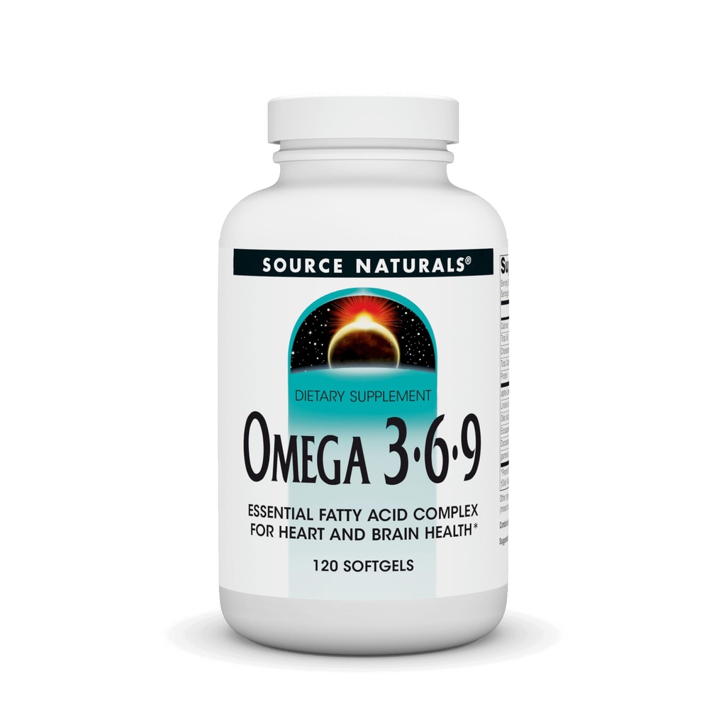 资料来源:Omega-36-9,心脏和脑健康基本脂肪酸复合物* - 120软胶