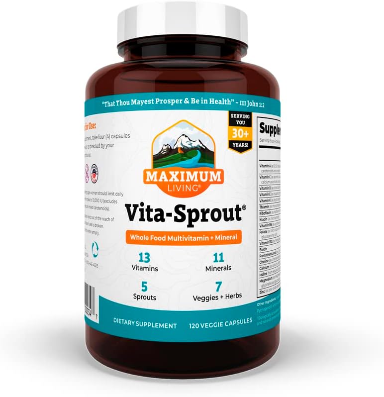 最大生活 - Vita-Sprout 全程食品 多维他命 & Phytonutrient Blend - 120 卡普尔