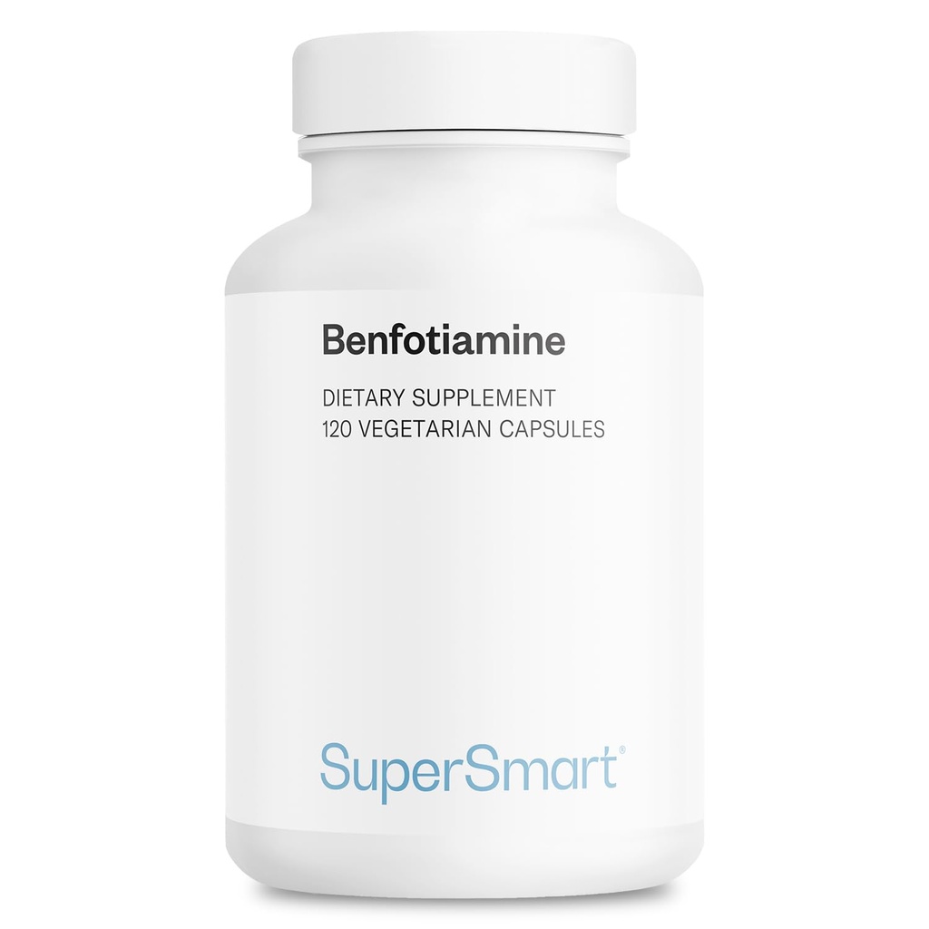 超智能 - 每日320毫克(高概率) - 生物可用Thiamine - 维生素B1 Benfotimine 补充 QQ Non-GMO & Gluten Free - 120 蔬菜卡普苏尔