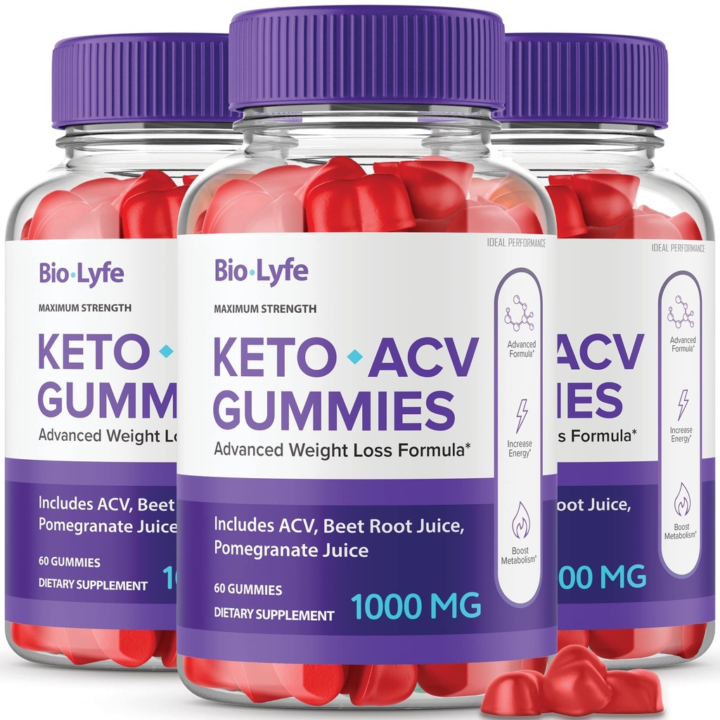 Biolyfe Keto + Gummys, BiolyfeKeto ACV Keto 补充 Gummys - 最大强度 Keto + ACV Gummys, 所有自然支持公式 Keto+ACV 高级公式, Biolyfe Keto Gummy Reviews (3 Pack)