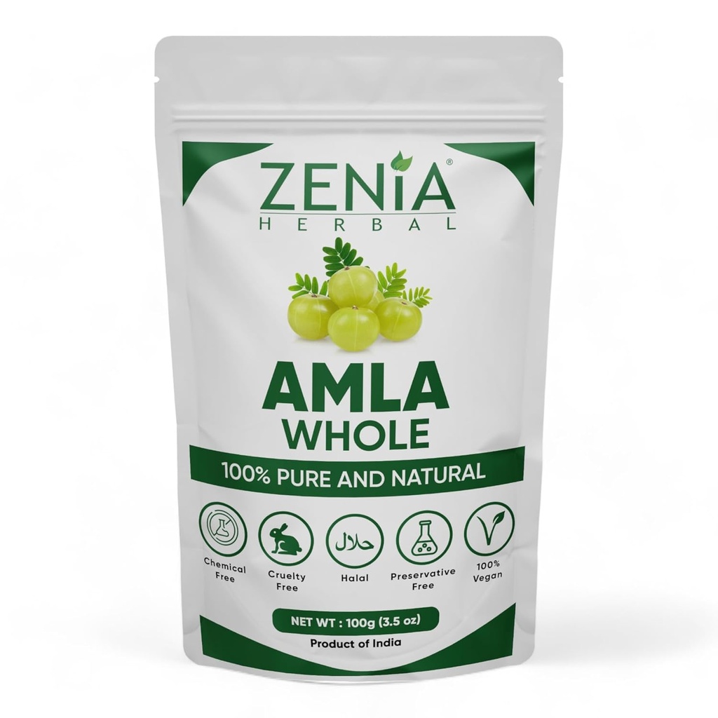 100克 Zenia干燥全身 Amla Gooseberry Ayurvedic 头发治疗