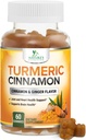Turmeric Curcumin Supplement Gummys - 95% Curcuminoids with Turmeric Ginger, Black Pepper for Best Absolute, Natural's Vegan 联合支持, N-GMO, Gluten Free, Tasty Cinnamon Flavor - 60 Gummys (英语)