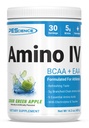 PE Science Amino IV BCAA 和 EAA 粉末, 氨基酸, 陶林, 供水分和肌肉恢复用的电解质, 男女无糖, 工作后-酸绿苹果- 30种服务