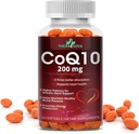 高吸附性CoQ10 200 mg – Gluten-Free Softgels for Heart, Stamina & Brain Support - 60 Day Supply, 120 Count