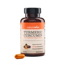 NatureWise Turmeric Curcumin 500 mg 配黑椒软胶 - 外加强度,强化吸收 - 95% Curcuminoids & BioPerine 用于免疫支持 - Gluten-Free, Non-GMO - 30 Count [1-Month Supplement]