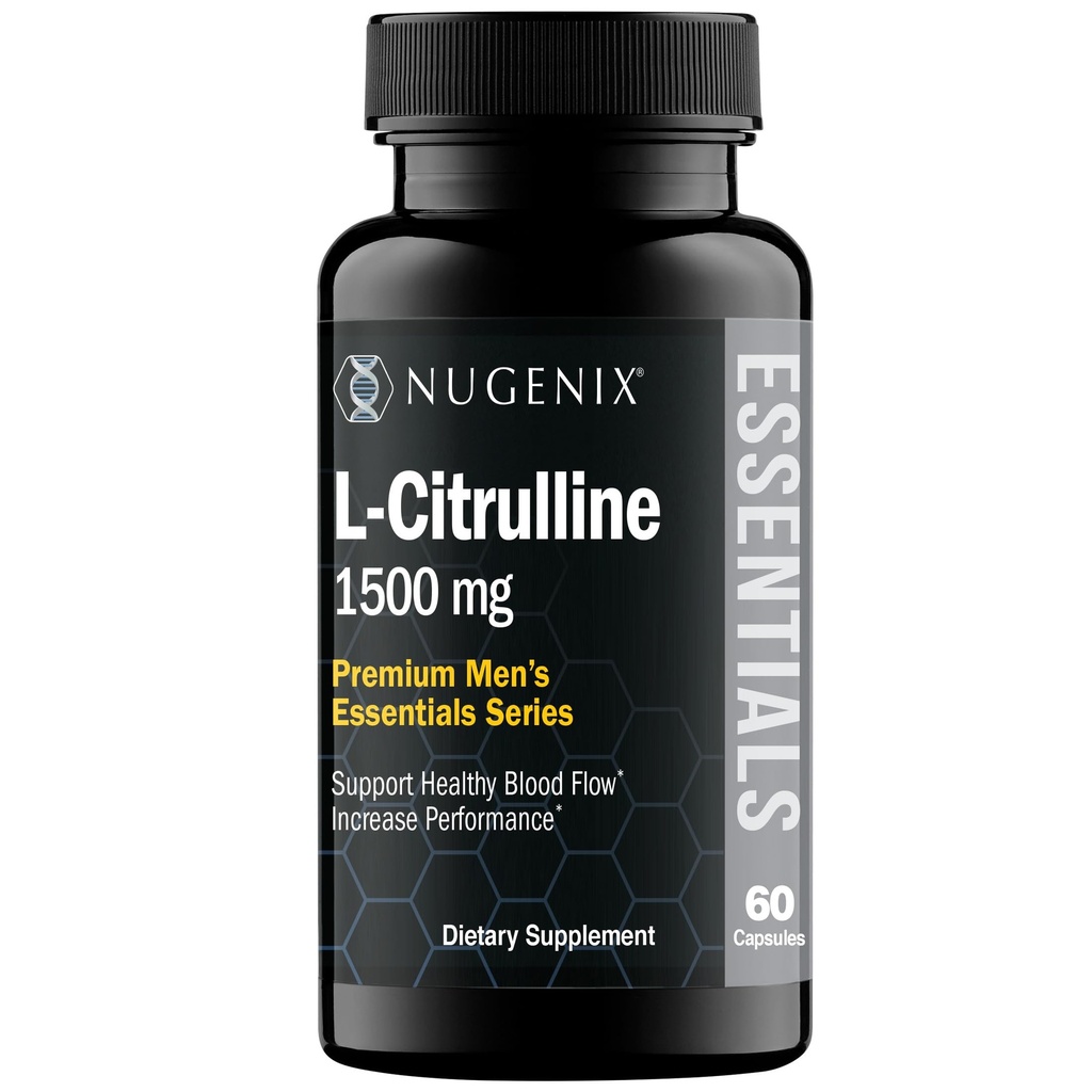 增强血液流动和性能的Nugenix基本药物L-Citrulline补充剂 - 1500毫克,60卡普尔