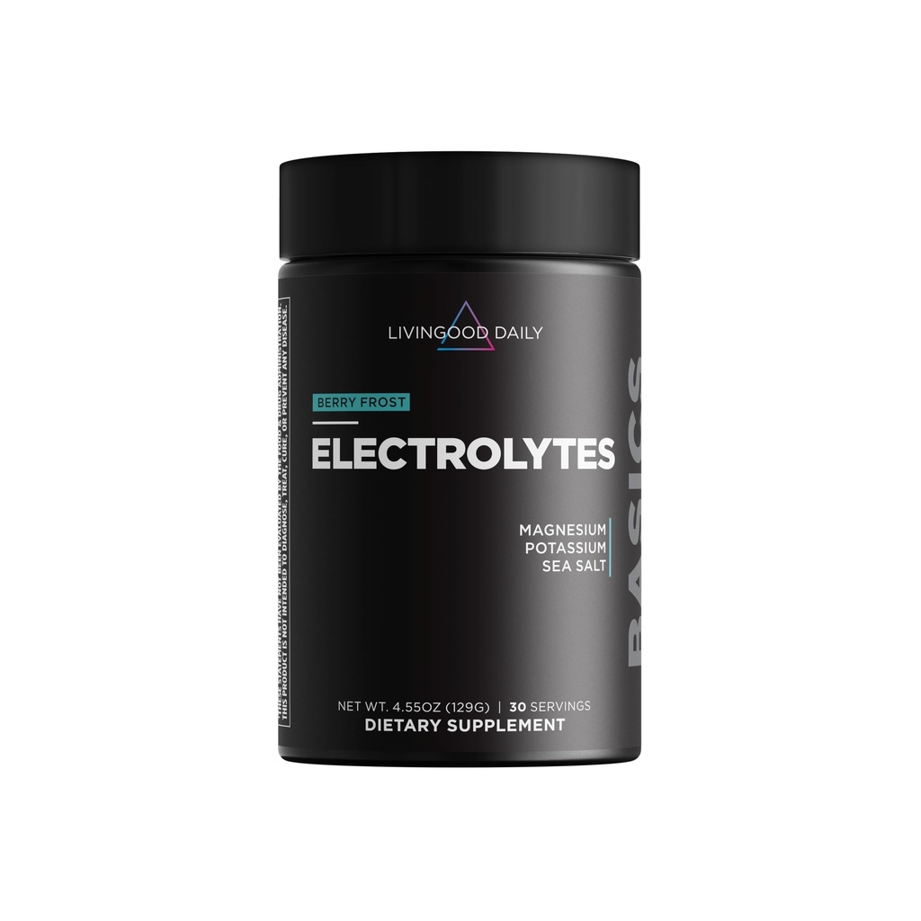 Livingood Daily Electrolytes Powder, Electrolytes Hydrit 混合维生素C, 镁, 陶里因和海盐, Electrolyte 补充能量和水分, Keto, Berry Frost Flavor, 30 Srvgs