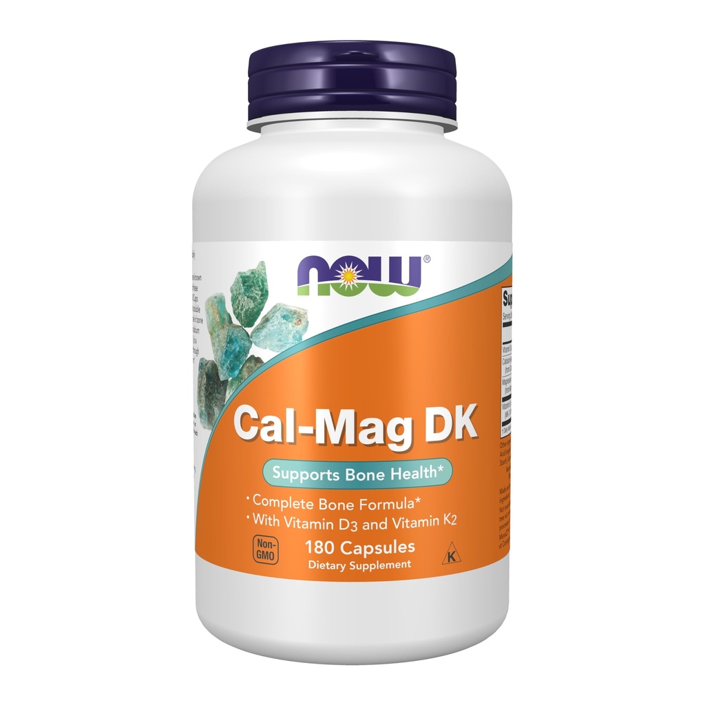 Now Foods Supplements,Cal-Mag DK配有维生素D-3和维生素K-2,支持骨质健康*,180 Capsules