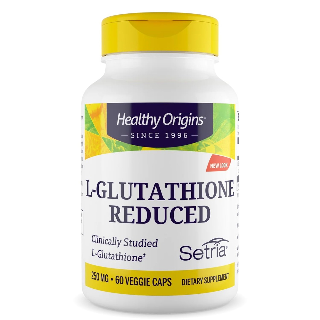 L-Glutathione 250 mg(Setria、N-GMO、Gluten Free、抗氧化剂、免疫支持、皮肤支持),60 Vegie Caps