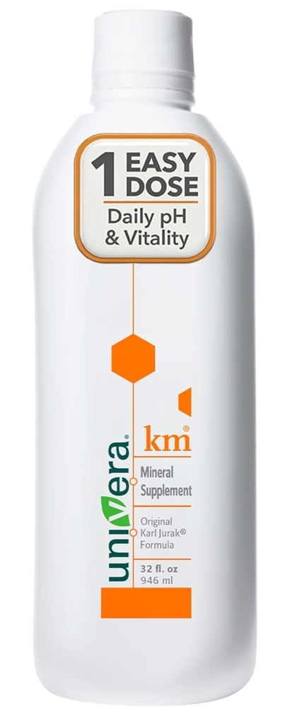 Univera km,液态钾支持,32 fl oz(1PK),身体的pH血平衡,原型Karl Jurak fumula, Earthy Taste(30天供应)