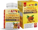 Turmeric Curcumin with Bioperine Ginger Supplement 1500mg 60 Capsules – 健康非GMO – Gluten Free的自然饮食补充