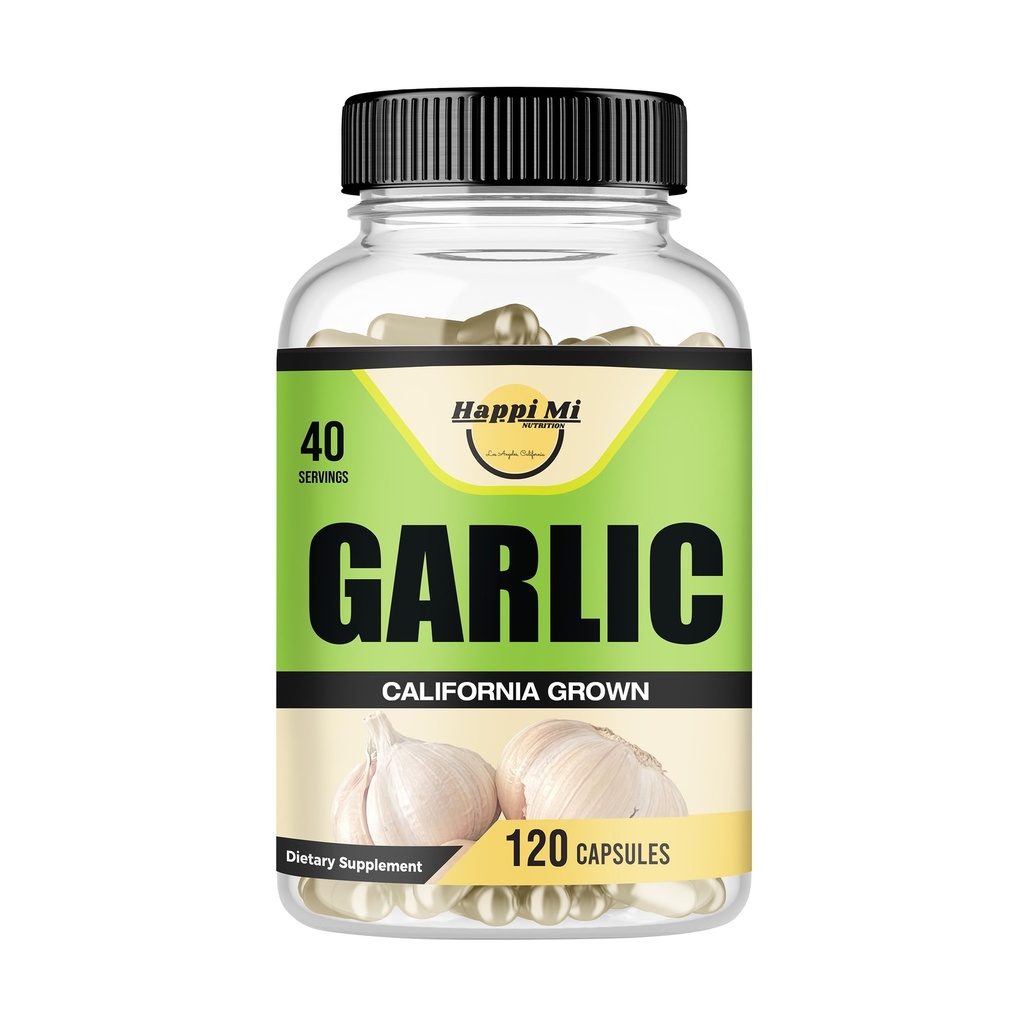 Garlic Capsules 2400mg - 用有机大蒜制成,加利福尼亚州美国Grown - Natural Imune Support Supplation 40日供货