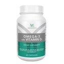 骨骼、心脏健康和认知支持、纯鱼油制造的Mannatech Omega-3和维生素D3
