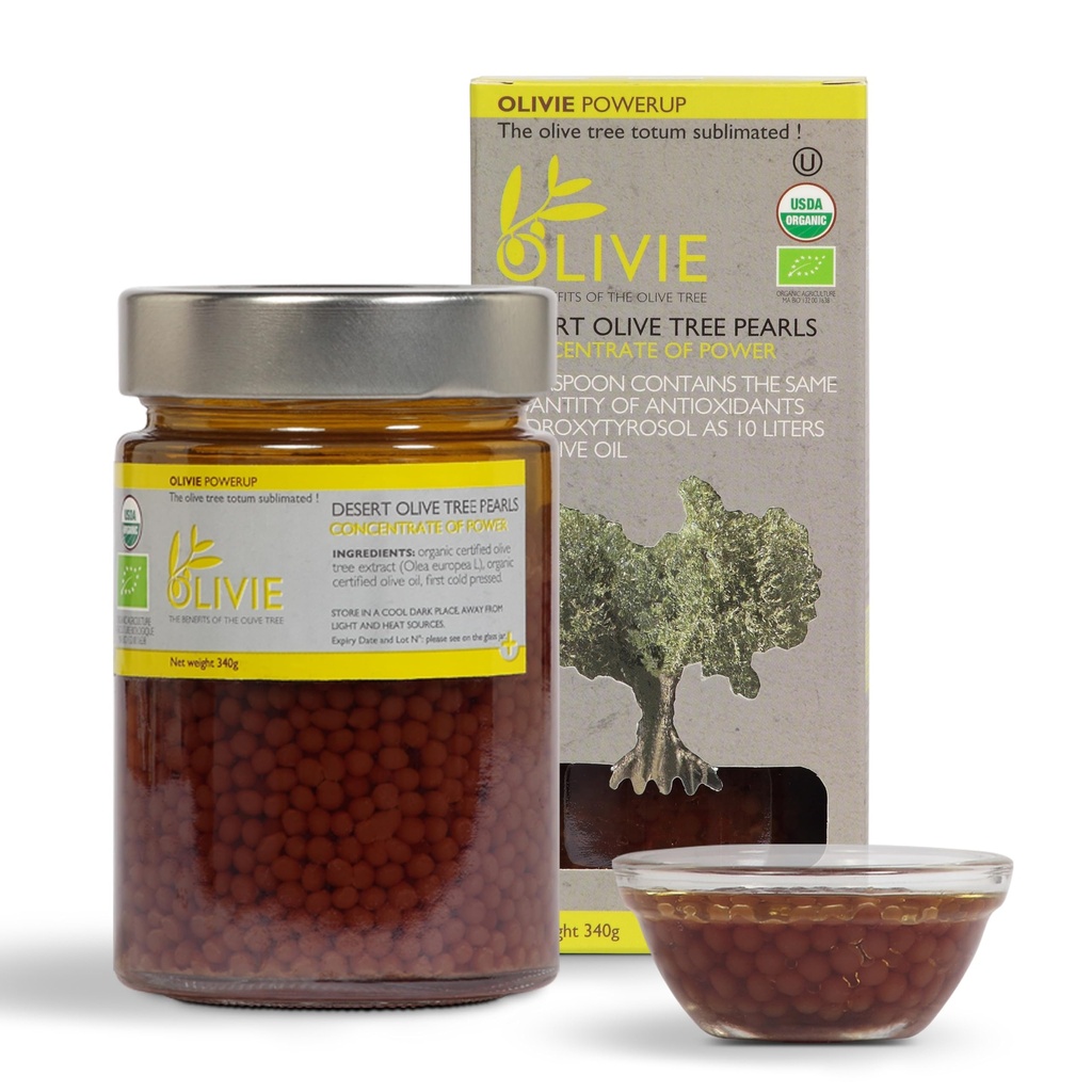 有机橄榄叶提取卡普苏莱斯, OLIVIE的PowerUp Pearls, 抗氧化多酚补充剂, Olive Oil Crub for Skin, Immune Support, 340g