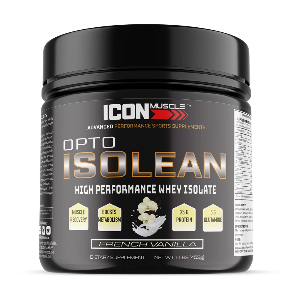 Isolean Whey蛋白蛋白孤立粉,香草,巧克力,草莓,饼干和奶油,盐焦糖,巧克力花生酱,1英镑(香草)