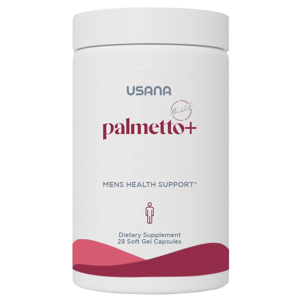 USANA Palmetto Plus Saw Palmetto 男前列腺补充剂 - (每个容器28个卡普尔) - 服务大小:1个卡普尔
