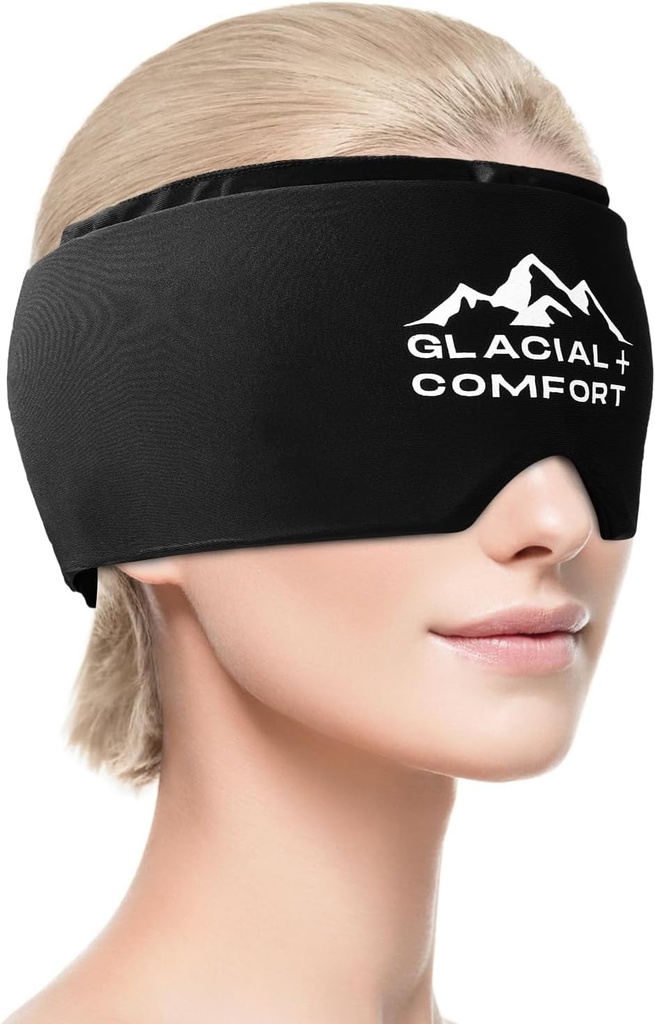 冰川慰藉 Migraine Relief Cap - Cold Theraphy & Compress for Headche Relief, 可调整和可再使用, Freezable, Odorless, 非毒药, 适合所有头型尺寸的舒适, 母亲节礼物创意.
