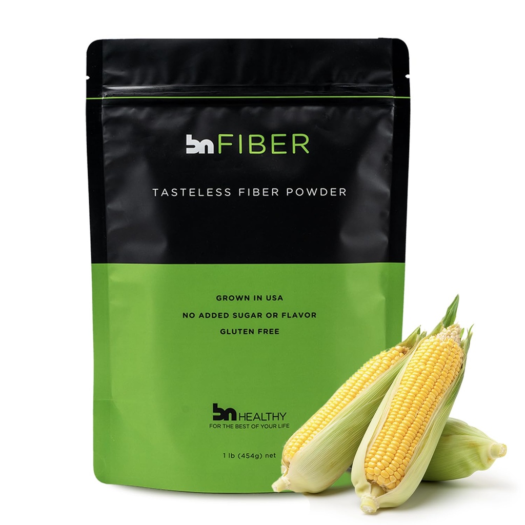 BN Helthy Fiber - 玉米精粉 450g - 100% 可溶性无味纤维补充剂 消化卫生和重量管理 - 无糖无糖