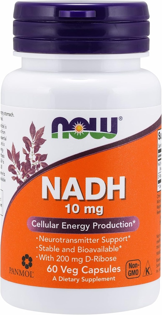 NADH 配有 Ribose, 10 mg, 60 Veg Caps by Now Foods(3包)