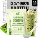 Matcha Vegan 蛋白质标本包 – 20g 有机植物基蛋白质 – 非GMO, Gluten-free, Soy-free – Smoothie & Shake Ready – 容易摘要 – 16 单项服务 – 尝试全部16!