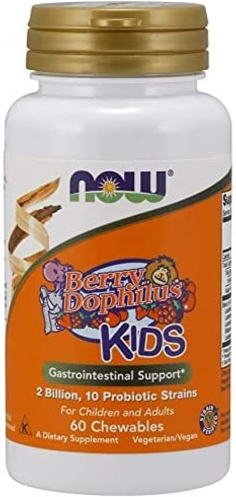 现在食品 Berry Dophilus Chewable, 60 伯爵