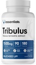 Bucked Up Tribulus 1500mg Per Service, Basics (90 Services, 180 Capsules) (英语).