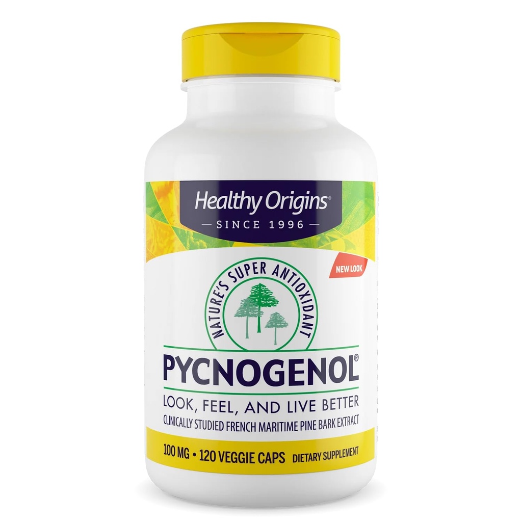 健康原产物 Pycnogenol 100 mg(Nature的超级抗氧化剂,非GMO,Gluten Free,心血管支持),120 Veggie Caps