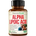 Alpha Lipoic Acid – Highpotency 650mg ALA 神经和脑健康,抗氧化剂支持和健康老化援助补充剂 - Vegan & Non-GMO – 强于 Alpha Lipoic Acid 600mg – 60 Capsules