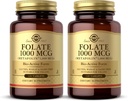 Solgar Folate 1000 mcg - 120 片,2 Pack - 1000 mcg 生物活性Metafolin - Vegan,Gluten Free,乳品自由,Kosher - 240 总服务量