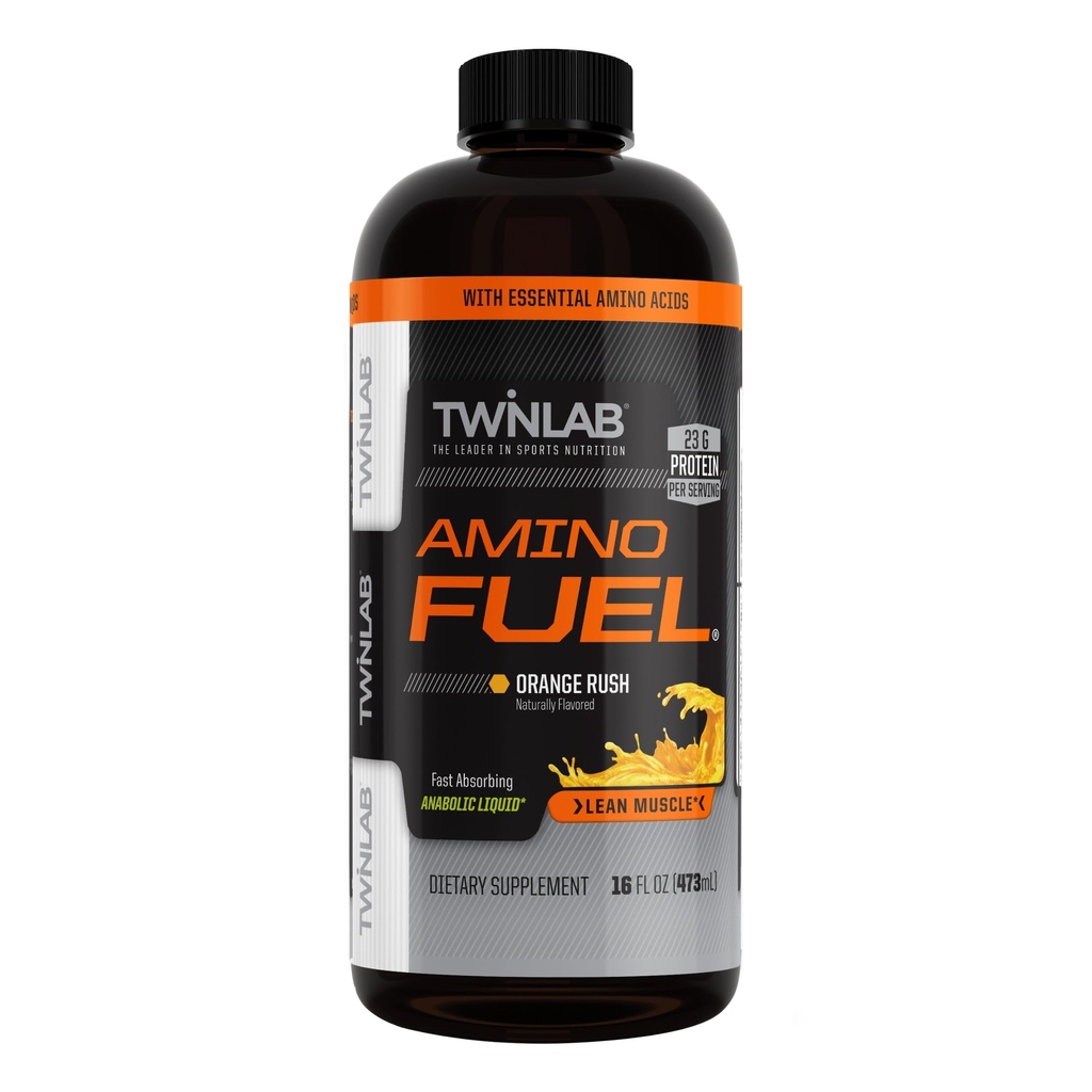 Twinlab 氨基燃料 -- -- 工作前和工作后能源饮用和补充 -- -- 16 fl oz,橙色拉什