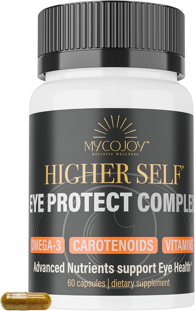 SELFTM 高级眼部保护 复杂的蓝光防御 高级日视支持 狮子的马内, Omega-3, Lutein, Zeaxanthin, Bilberry 提取器,和 Eyebright | 60 Capsules