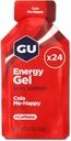 GU 能源 原始体育营养 能源 Gel, Vegan, Gluten-Free, Kosher, 和乳房免费上路能源 任何工作,24Count, Cola Me-Happy