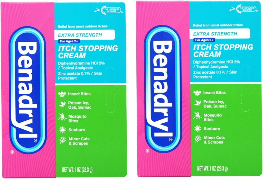 Benadryl 外加强度抗痒1 Oz Tube(包2)