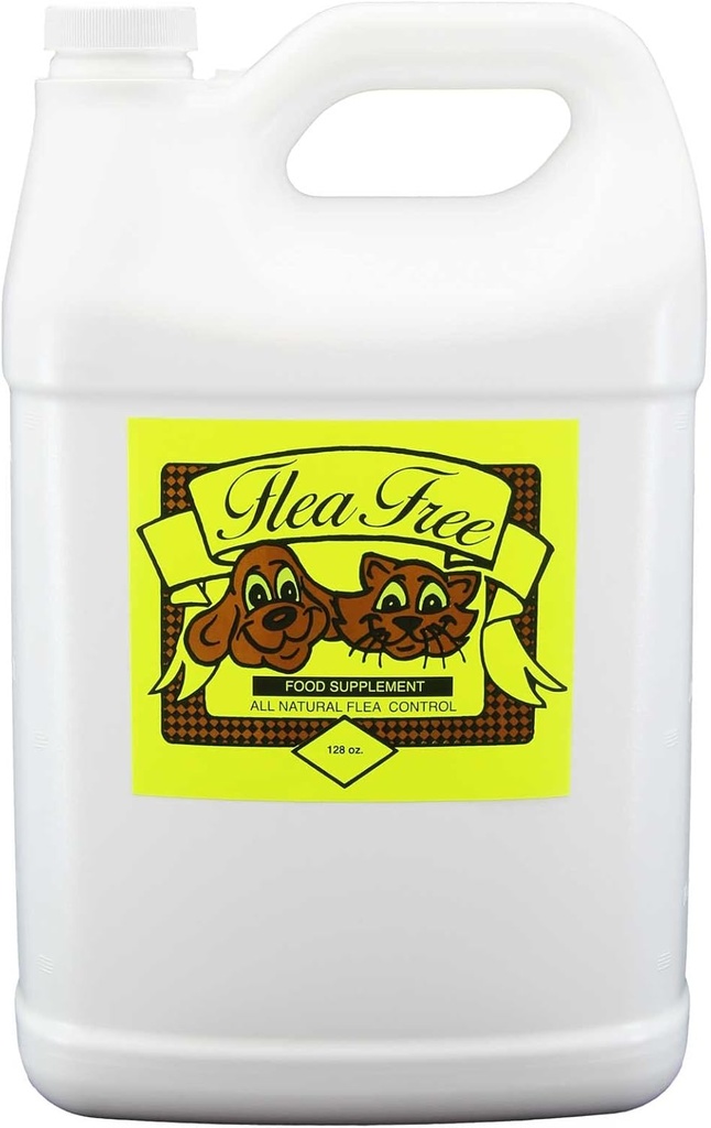 Flea-free 有机食品补充品和自然宠物产品,128 Ounce