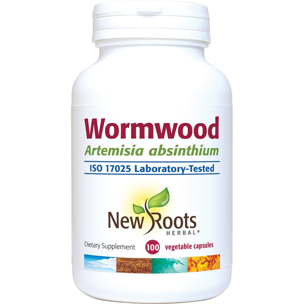 新ROOTS HERBAL WORM WORM WORD (100 VEG CAPS) - Appetite, Digestion and Intestinal 平衡支持 - 非GMO & Gluten Free (英语)