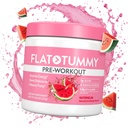平面Tummy Pre Workingout Powder for Women – 能量,耐力,和肌肉支持 3g Creatine,1.6g Beta-Alanine,电解剂 – 西瓜 Flavor – 30 services