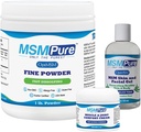 KALA HALTH MSMPure启动器套装有MSM Fine Powder 1lb,MSM肌肉和联合奶油2oz和MSM Gel 有机Aloe 8oz
