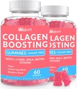 Collagen Boosting Gummys, Vegan Collagen Gummys for Women with L-Lysine, Amla, Biotin, Vitamin C, A, E, Collagen Boster Gummys 毛皮钉的补品