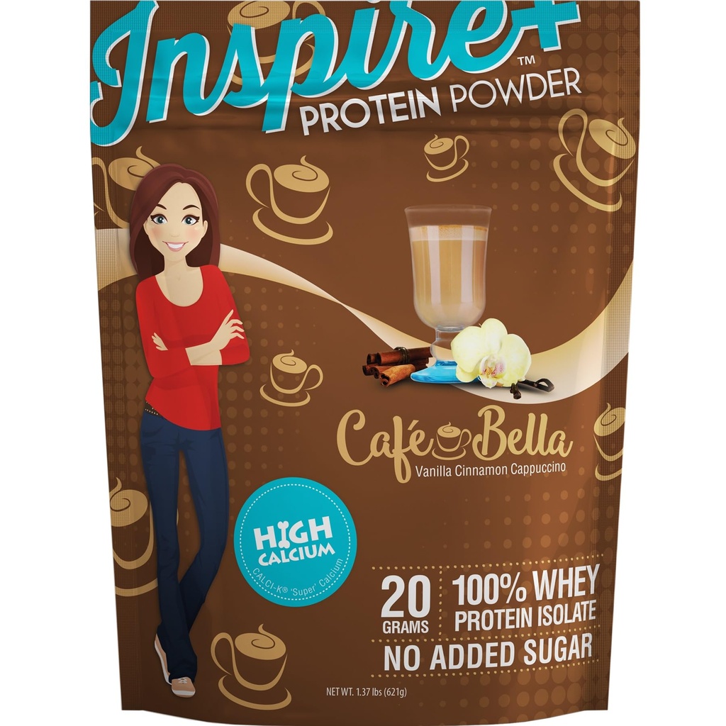 Bariatric Eating Inspirte Cafe Bella Vanilla Cinnamon Cappuccino 免糖 20g Whey 蛋白质异味粉(20架)
