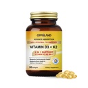 维生素D3 + K25,000 IU - 强化吸收的利波索马尔技术 - MK-7 维生素K2 100mcg - 支持骨和钙代谢 - D3K2 男女辅助剂 - 90 Softgels