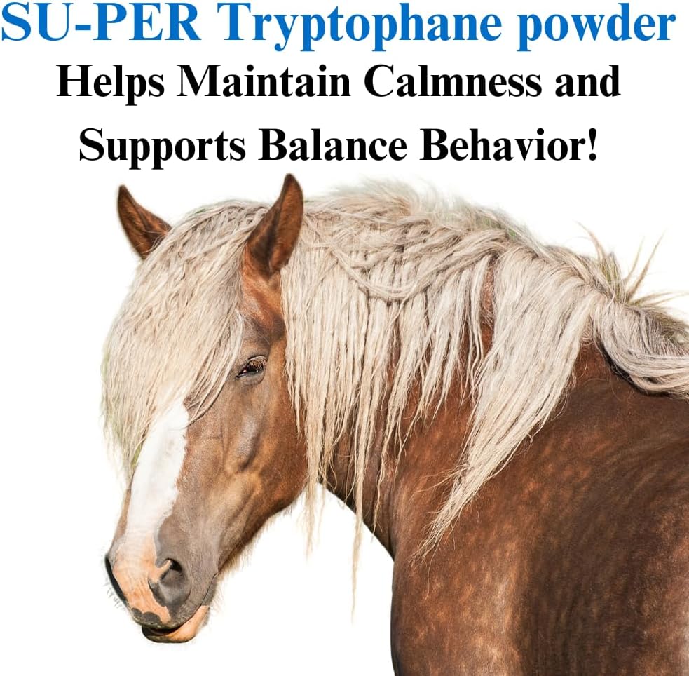 SU-PER Tryptophane 马的镇静补充 - 保持平静和支持平衡的行为 - 2.5英镑(2包)
