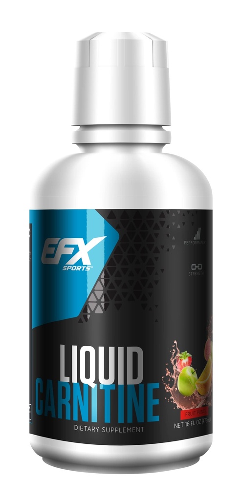 EFX 运动 L-Carnitine Liquid 1500mg,提高性能和力量,维生素B5(31架,水果扑克)