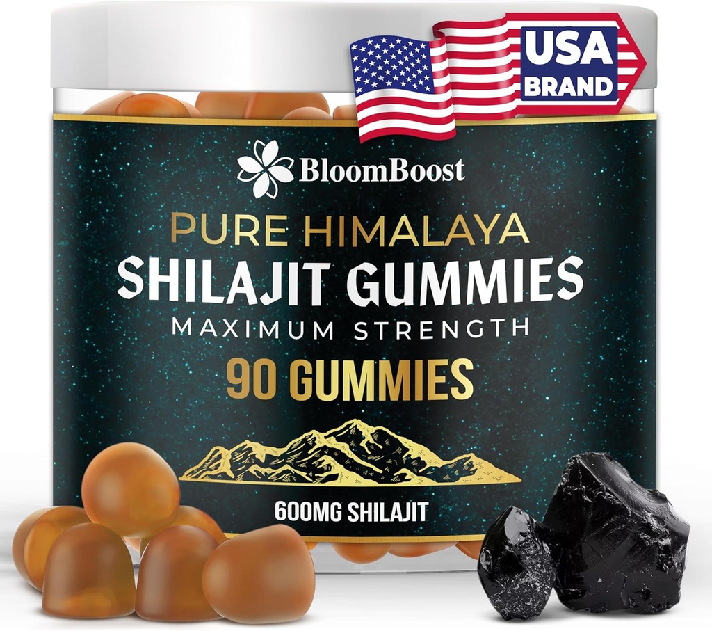 Shilajit Gummys -- -- 无糖喜马拉雅有机补充 -- -- 600mg Shilajit,90 Gummys for Energy & Wellness