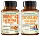 Turmeric 补编和 Ginger Root 联合支持补编 & Glucosamine Chondroitin MSM 和 Turmeric 补编