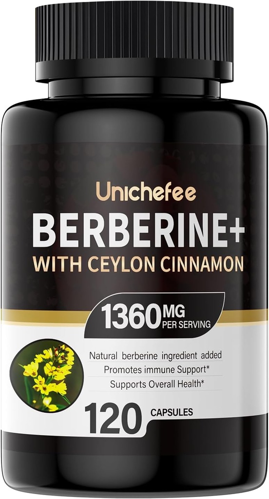Berberine - 1000-1500 mg Daily - Berberine HCL 代谢药支持补充剂 - Gluten-Free & Vegan 男女补充剂 16
