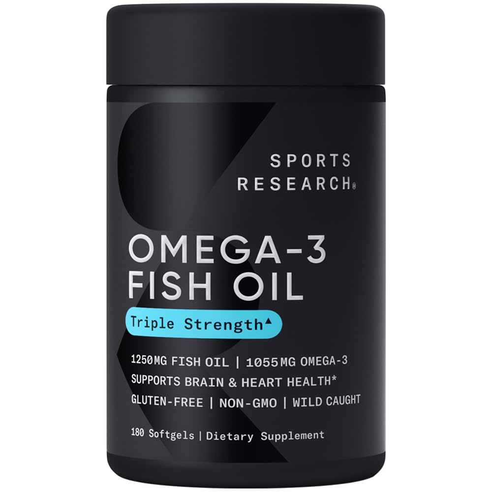 体育研究Omega-3 鱼油,三强,180软胶